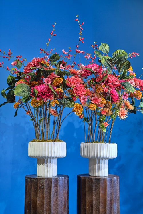 Real-touch bouquet on table