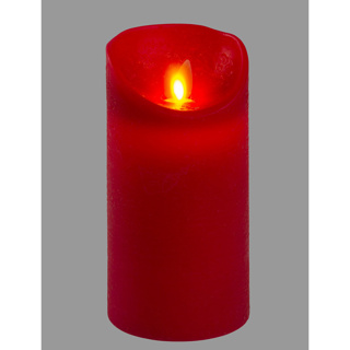 RED MOVING FLAME CANDLE D7,5 H15CM WARM WHITE
