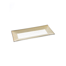 RECTANGLE PLATE 27 X 13 CM GOLD