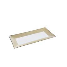 RECTANGLE PLATE 32.5 X 10.5CM GOLD