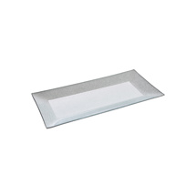 RECTANGLE PLATE 32.5 X 10.5CM SILVER