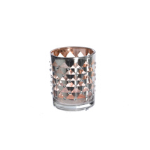 CANDLE HOLDER W/PEARL DIA 7.4CM SILVER