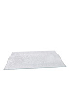 RECTANGLE FROSTED PLATE 30 X 22.5CM WHITE