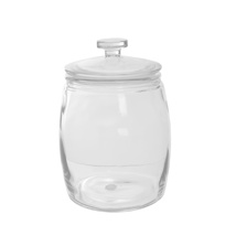GLASS JAR W/GLASS LID 24.1 X 24.1 H 33 CM CLEAR