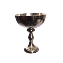 BOWL ON STAND H 66 CM SILVER