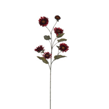 LARGE SUNFLOWER BRANCH 95CM RED