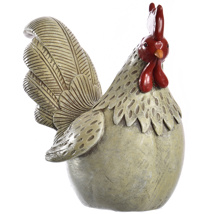 LARGE ROOSTER 25CM GREEN