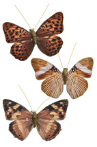 BUTTERFLY 10 CM ON CLIP (3 style) (price/piece) GOLD