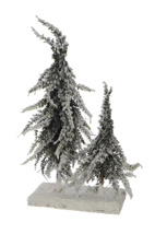 PINE TREE X 2 W/SNOW 30 CM GREEN