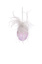 HANGING EGG W/FEATHER DIA 6.2 CM PURPLE