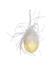 HANGING EGG W/FEATHER DIA 6.2 CM YELLOW