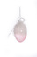 HANGING EGG W/FEATHER DIA 8 CM PINK