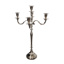 ALUMINIUM CANDLE STAND X 5 H 50 CM SILVER