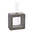 CEMENT SQUARE FRAME W/TUBE GLASS 17CM GREY