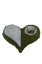 HEART PLANTER W/MOSS AND STONE 30 X 30CM