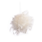 FEATHER HANGING BALL 15 CM WHITE
